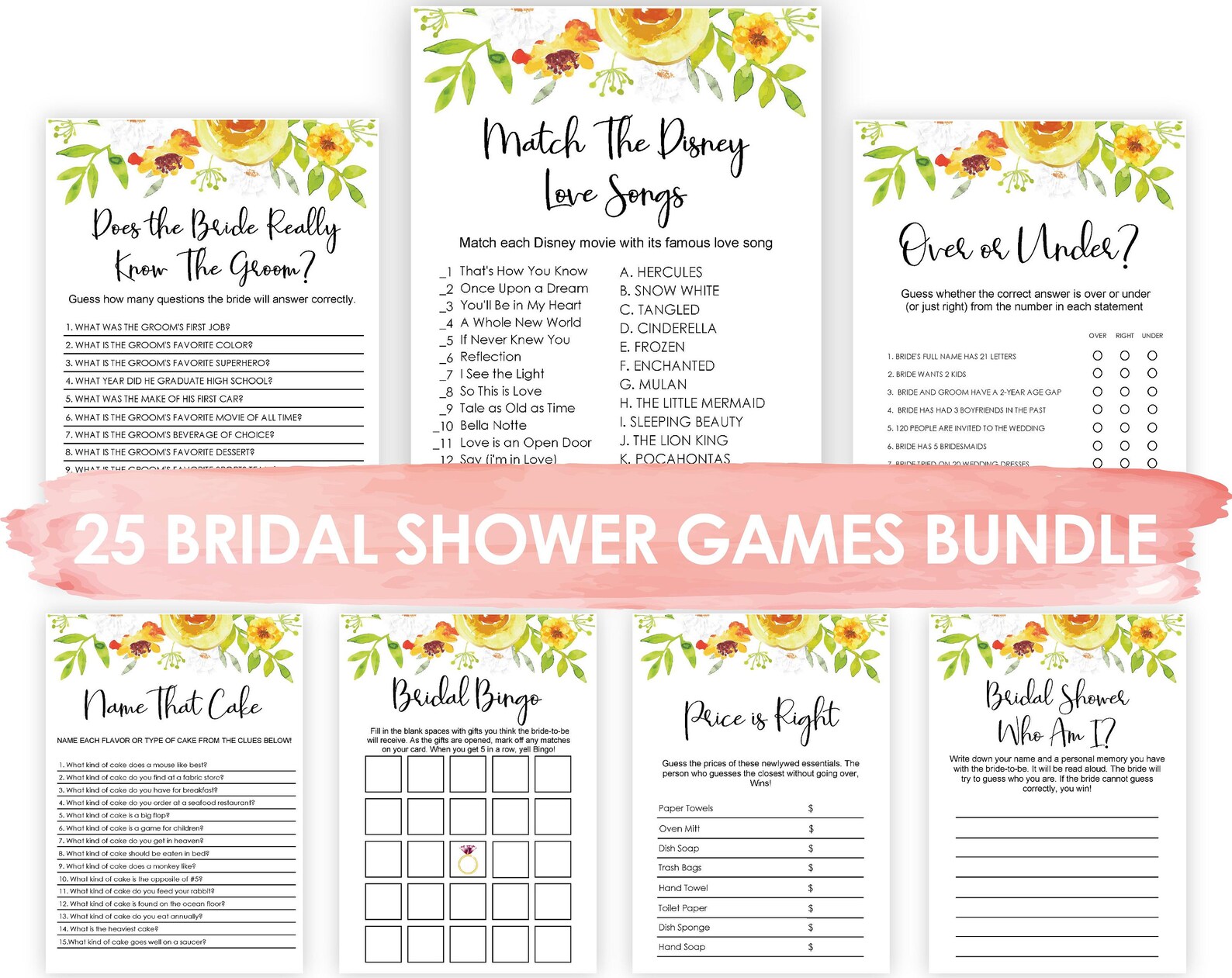 Drink If Game Bridal Shower Games Bridal Shower Games Etsy