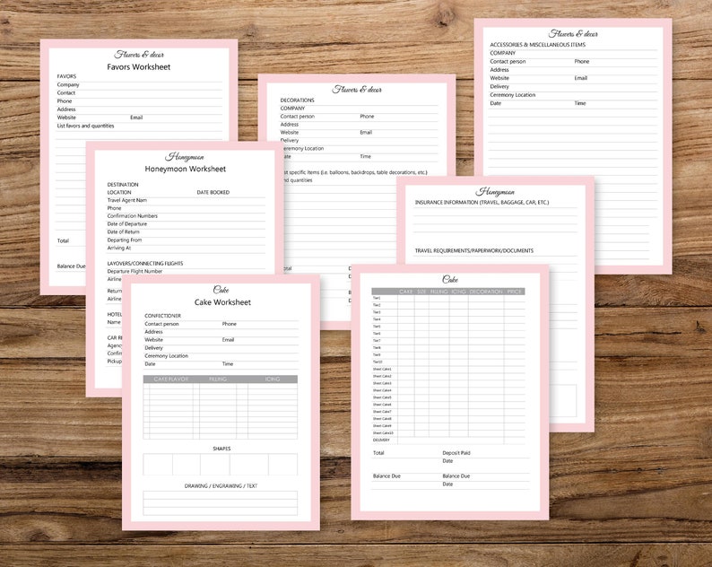 Wedding planner printable Wedding planning book Printable | Etsy