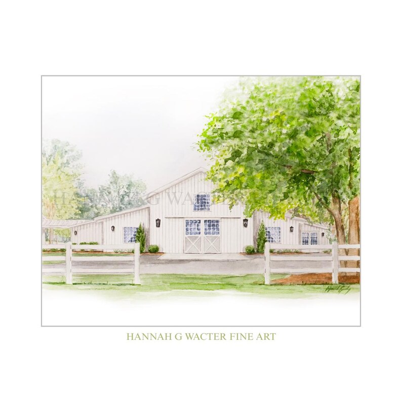 Fox Hill Wedding Venue, Hahira GA Watercolor Print on Heavy Watercolor Paper | Wall Art | Gift | Frame not Included