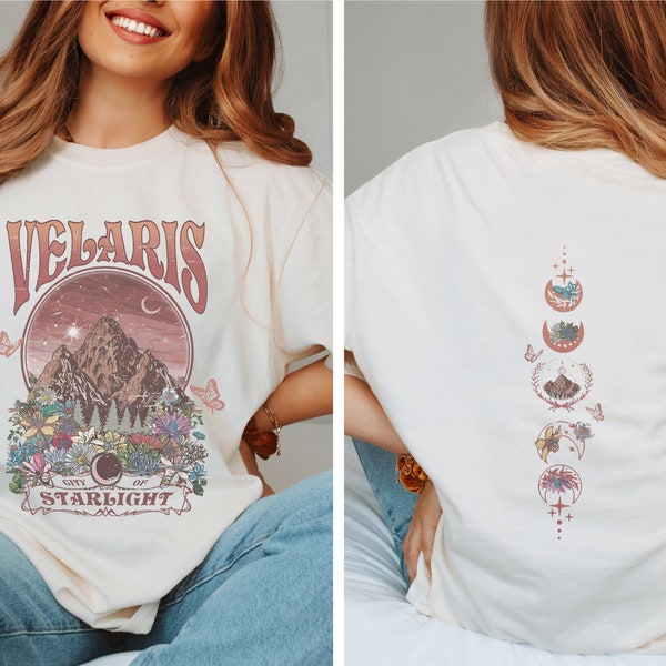 Velaris City of Starlight ACOTAR Double Sided Shirt | The Night Court Comfort Colors Tee | Bookish Gift | Court of Thorns and Roses Shirt