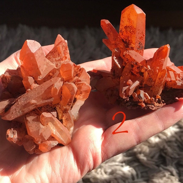 You Choose Tangerine Quartz Clusters