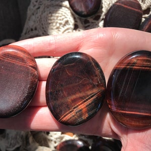 B Grade Red Tigers Eye Worry Stone