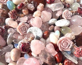 Goddess Aphrodite Scoop Love and Self-Love Crystal Confetti Valentines Day Mystery Scoop Crystal Dip Pink Mix Ammachi