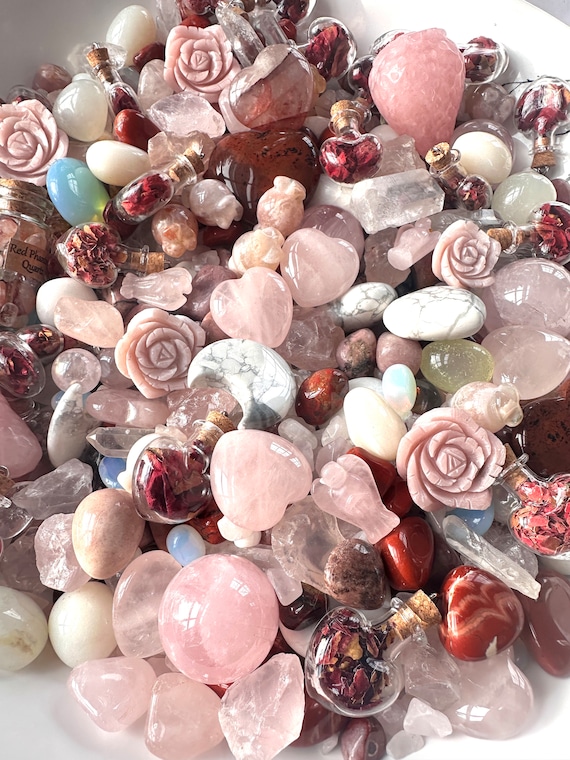 Goddess Aphrodite Scoop Love and Self-Love Crystal Confetti Valentines Day Mystery Scoop Crystal Dip Pink Mix Ammachi