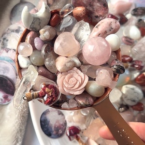 Goddess Aphrodite Scoop Love and Self-Love Crystal Confetti Valentines Day Mystery Scoop Crystal Dip Pink Mix Ammachi image 6