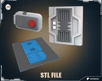 Star Wars / Lightyear Inspired Control Panel x2 Style 5 STL