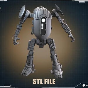 Figurine droïde chasseur de primes inspirée de la série noire de l'ordre déchu Star Wars STL