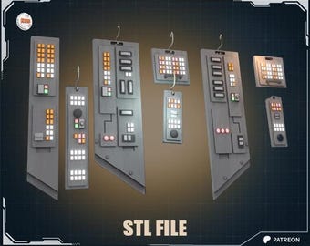 Various Miniature Control Panels | Star Wars Sci Fi Inspired