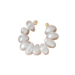 Perle Ohr Manschette Ohrring - Ohrclip Ohrring, Barock Stil Ohrmanschette, Statement Ohrringe, kein Piercing Ohrring, Knorpel Ohrmanschette, Geschenk für sie