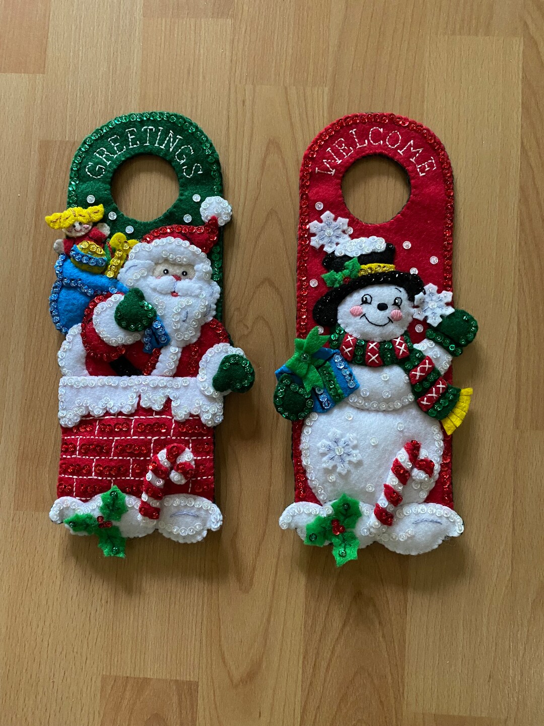 Bucilla Holiday Door Hangers Etsy