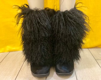 bear fur boots