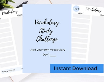 Vocabulary, learn vocabulary, languages, study, study challenge, language, words, worksheets, vocabulary worksheets