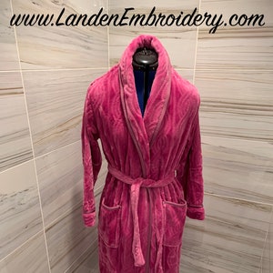 Purple Fleece Robe Personalized with Custom Embroidery