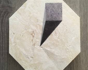 Trivet - THE SPIKE, made from stone tile is perfect for hot dishes but is also that unique art that enhances the living room decor.  Enjoy!