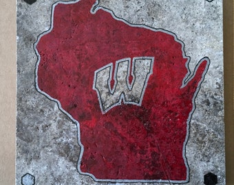 Hand-Painted Wisconsin Stone Trivet – Housewarming Gift