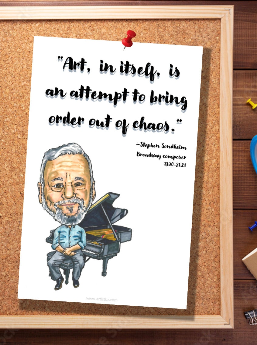 Stephen Sondheim Quote Poster - Etsy