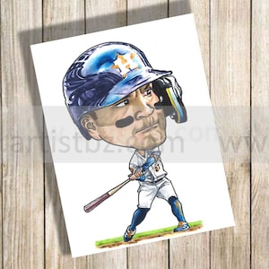 Jose Altuve caricature print