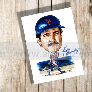 Keith Hernandez signed caricature print