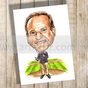 Steve Stone caricature print