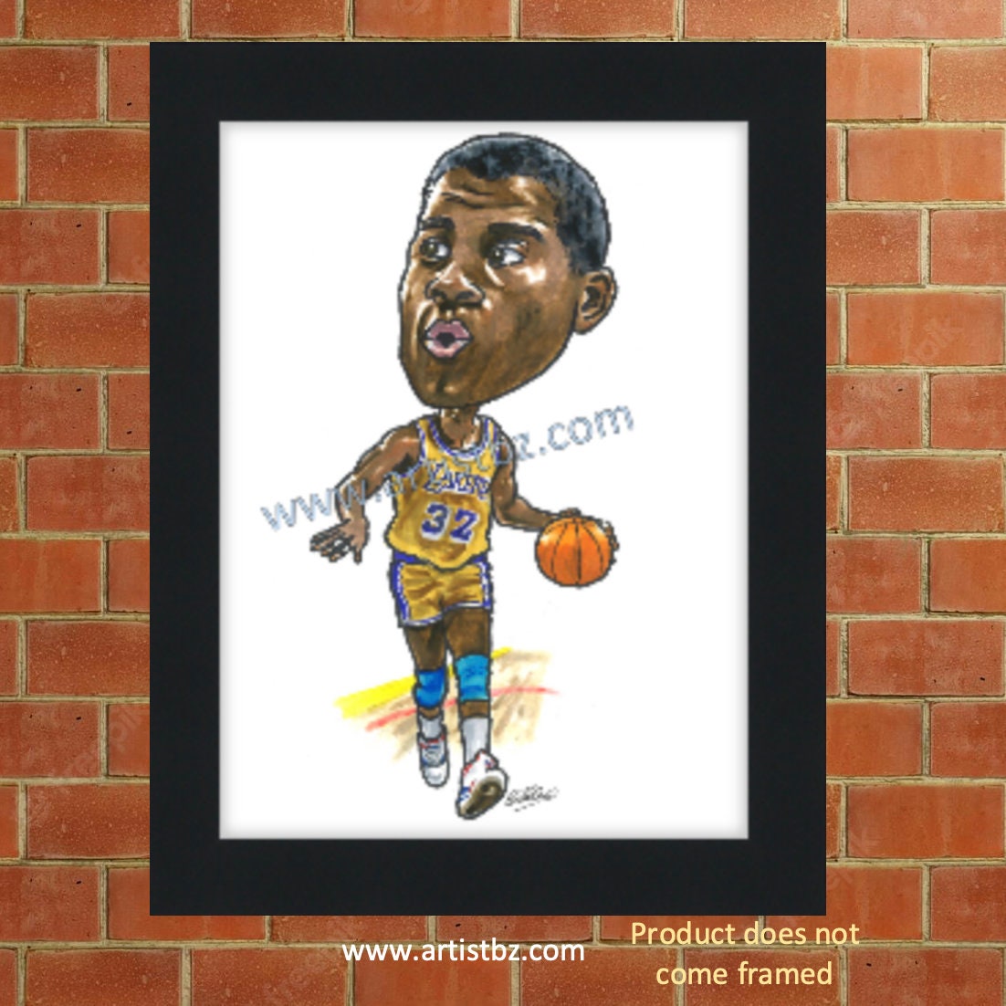 Pin by lide14 . on caricatures  Magic johnson, Caricature, Funny  caricatures