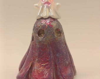 Rosie Moonbeam Ghost | Handmade Fantasy Ghost Figurine | Cute Mini Ghost | Whimsical Gothic Decor | Ghost Adoption