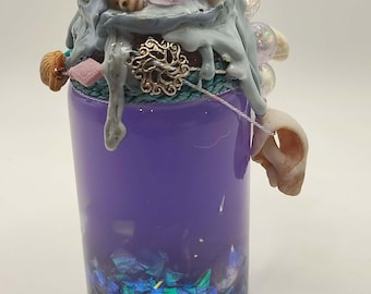 Lagoonveil Elixir. Handmade colour changing potion. Rolepay. LARP. REN faire. DnD. Potion. Apothecary.