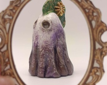 Handmade Punk Ghost Figurine | Punk Rock Decor | Gothic Ghost | Alternative Gift | Mohawk Ghost | Rock Collectible | Spooky Home Decor