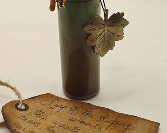 Syrup of the sleeping woods. Autumn awakening. Handmade colour changing potion. Rolepay. LARP. REN faire. DnD. Potion. Apothecary.