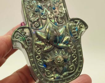 Hamsa. Hand fidget. Protective energy. Fertility. Love. Fidgets. Sensory tool. Calming. Protection. Peace.