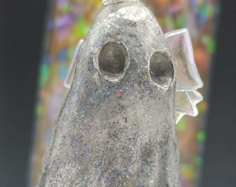 Adopt a Ghost | Queen Elowen Moonbeam | Handmade Clay Ghost | Witch | Gothic Home Decor | Haunted Apothecary | Ghost Ornament | Unique Gift