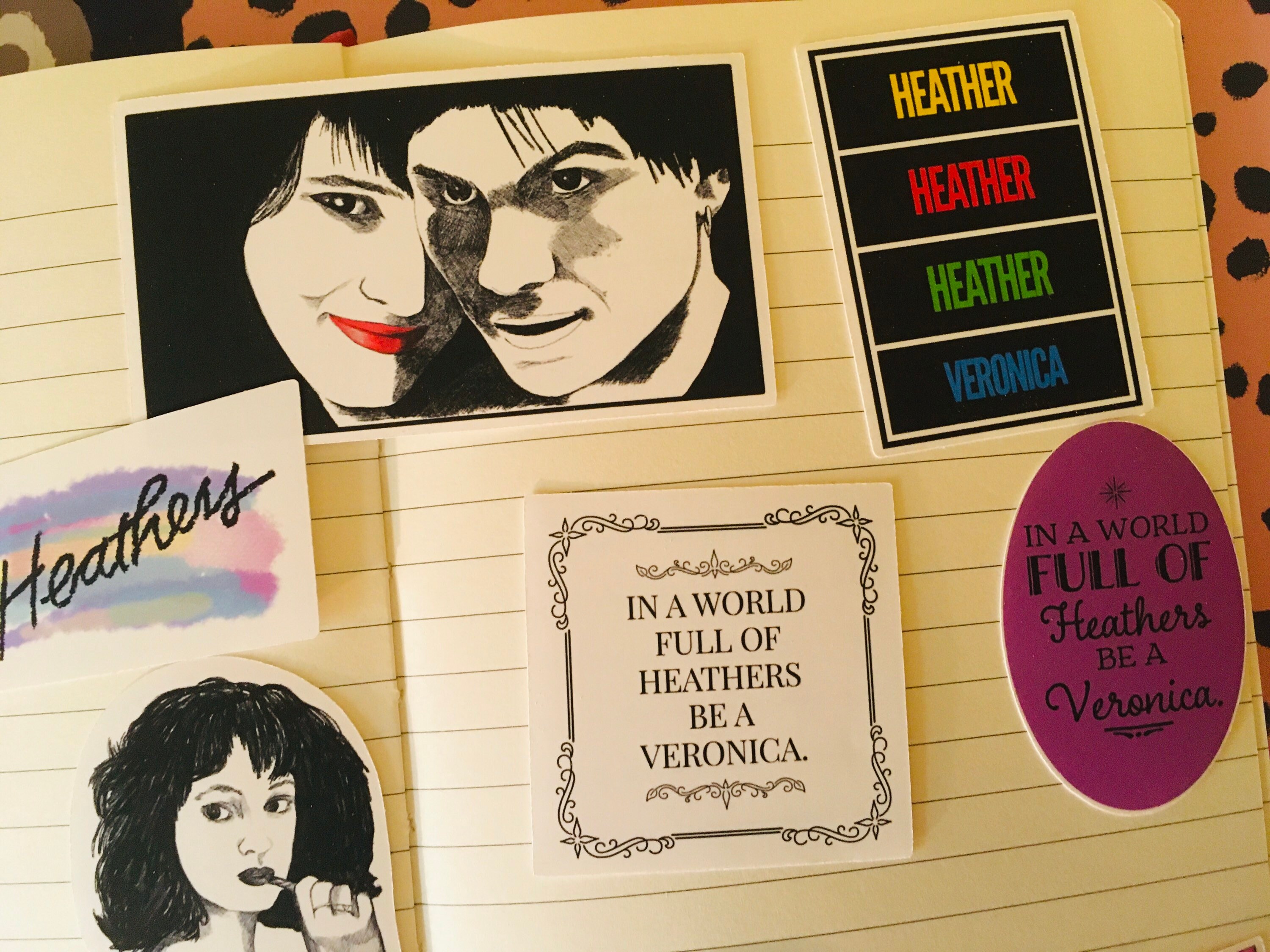 Heathers Sticker Pack. Matte Vinyl Stickers. Heathers. Movie Etsy
