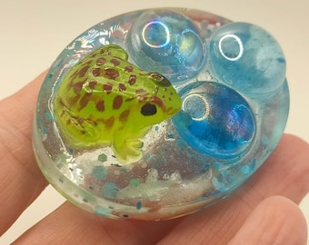 Large decorated worry stone. PAIN stim. Palm stone. GLOW in the dark. Worry pebble. Anxiety stone. Worry stone.