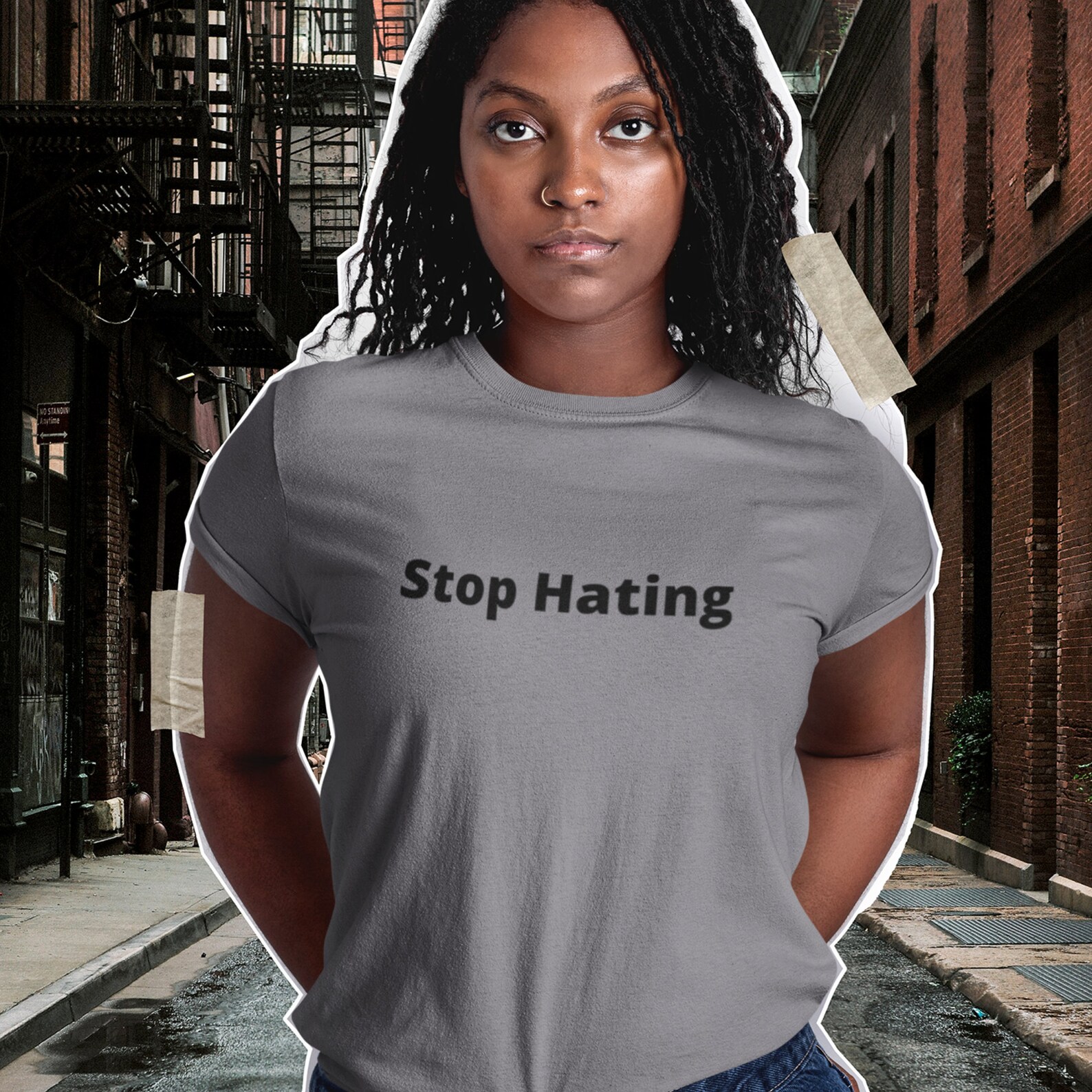Stop Hating T shirt Unisex Social T Shirt Typography | Etsy