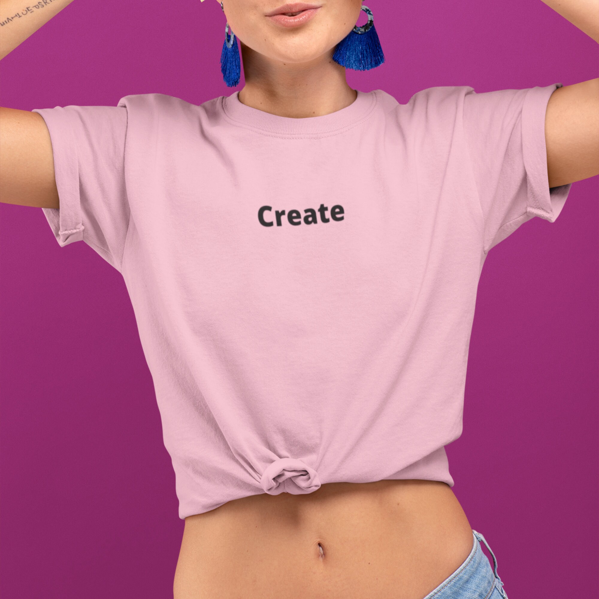 Create Unisex T Shirt One Word T Shirt Artistic T Shirt | Etsy