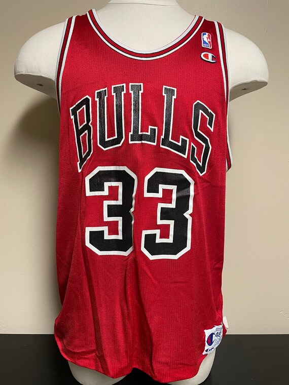 Scottie Pippen #33 Chicago Bulls NBA Champion Black Reverse Jersey