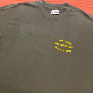 Vintage Sturgis 1988 Motorcycle Rally Nite Owl Bar Shirt Adult Large