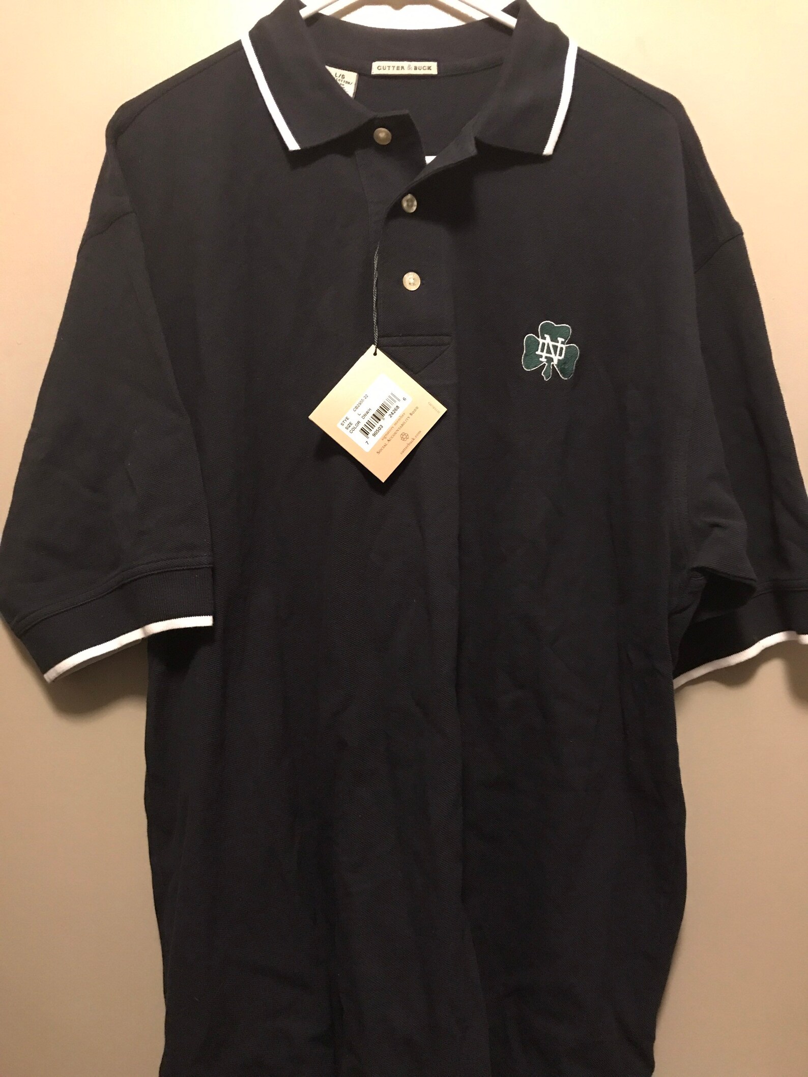 Notre Dame University Mens Sports Polo Shirt Size Large New - Etsy