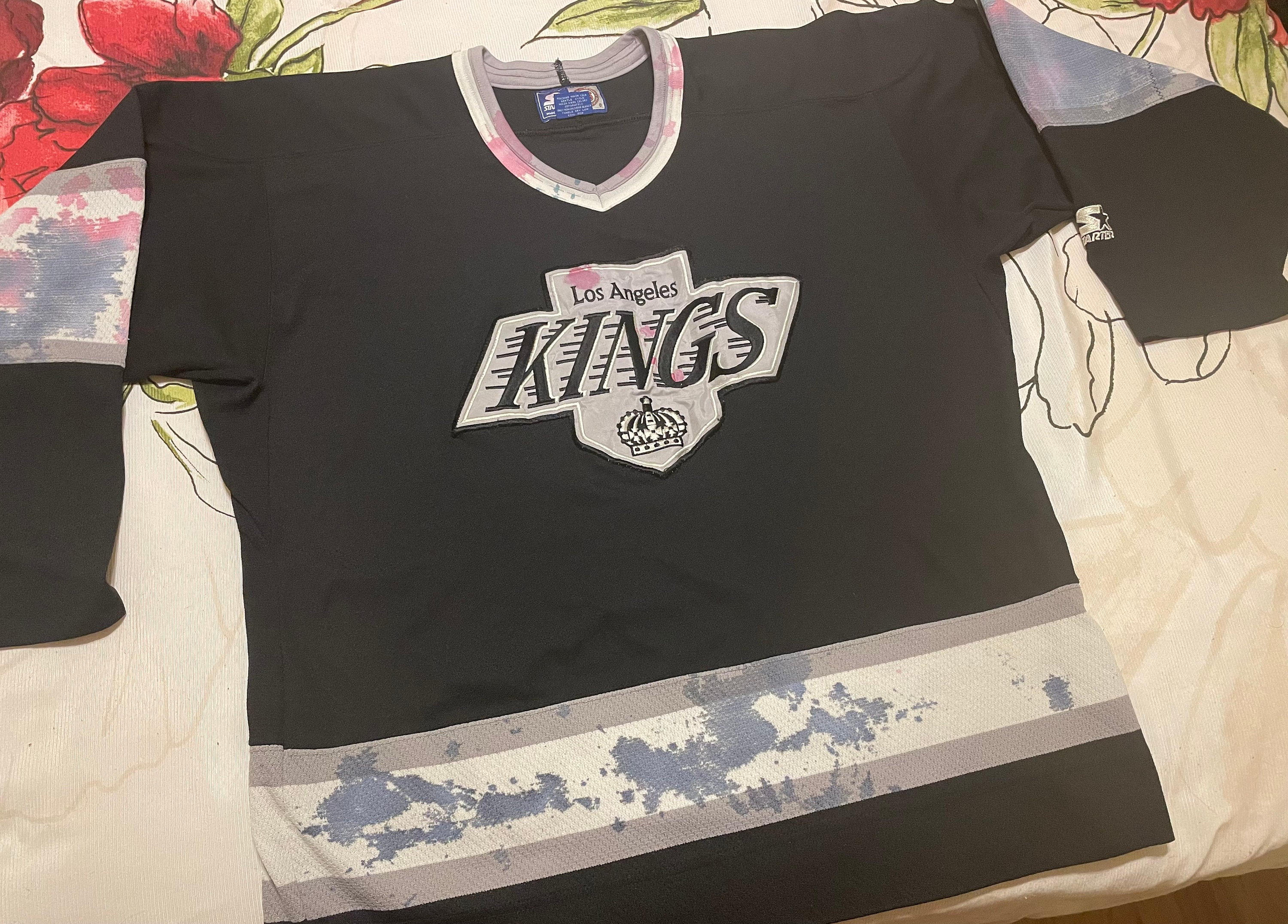 Los Angeles Kings Jersey Men Medium Adult Black NHL Hockey Retro