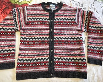 Pendleton Born Oregon Women's Small Cardigan Sweater Metal Buttons 100% Wool