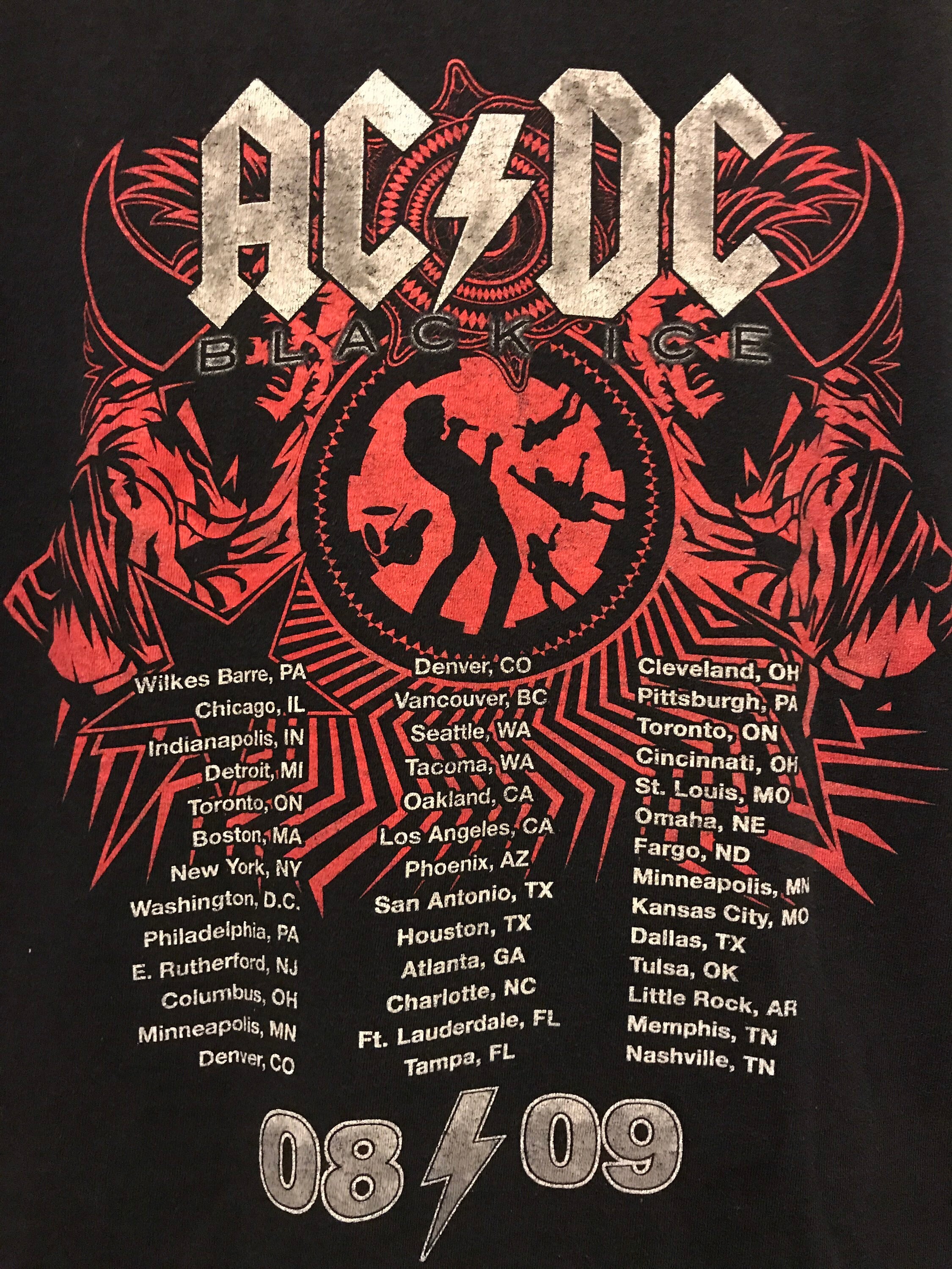 AC/DC Rock N Roll Train Tour Shirt 2008-2009 Adult Medium - Etsy