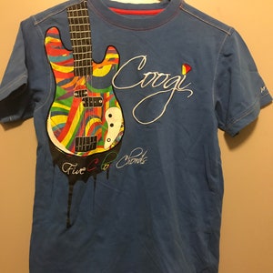 Coogi Five Color Chords Guitar Shirt Men’s Small