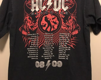 AC/DC Rock N Roll Train Tour Shirt 2008-2009 Adult Medium - Etsy