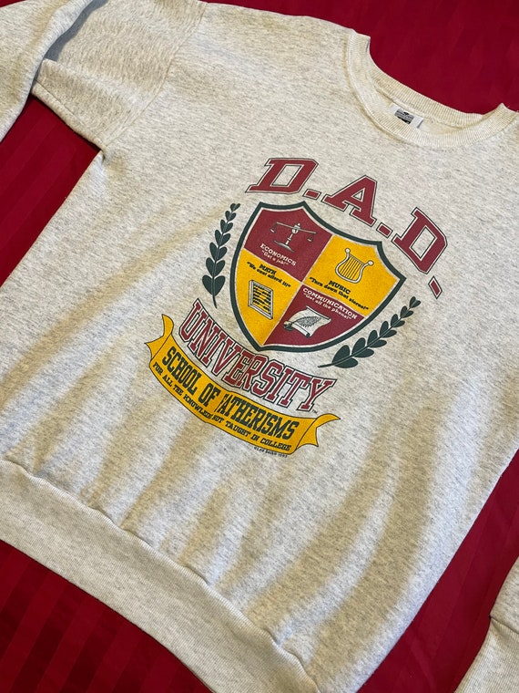 Vintage 1993 Dad University Funny Fatherism Crewne