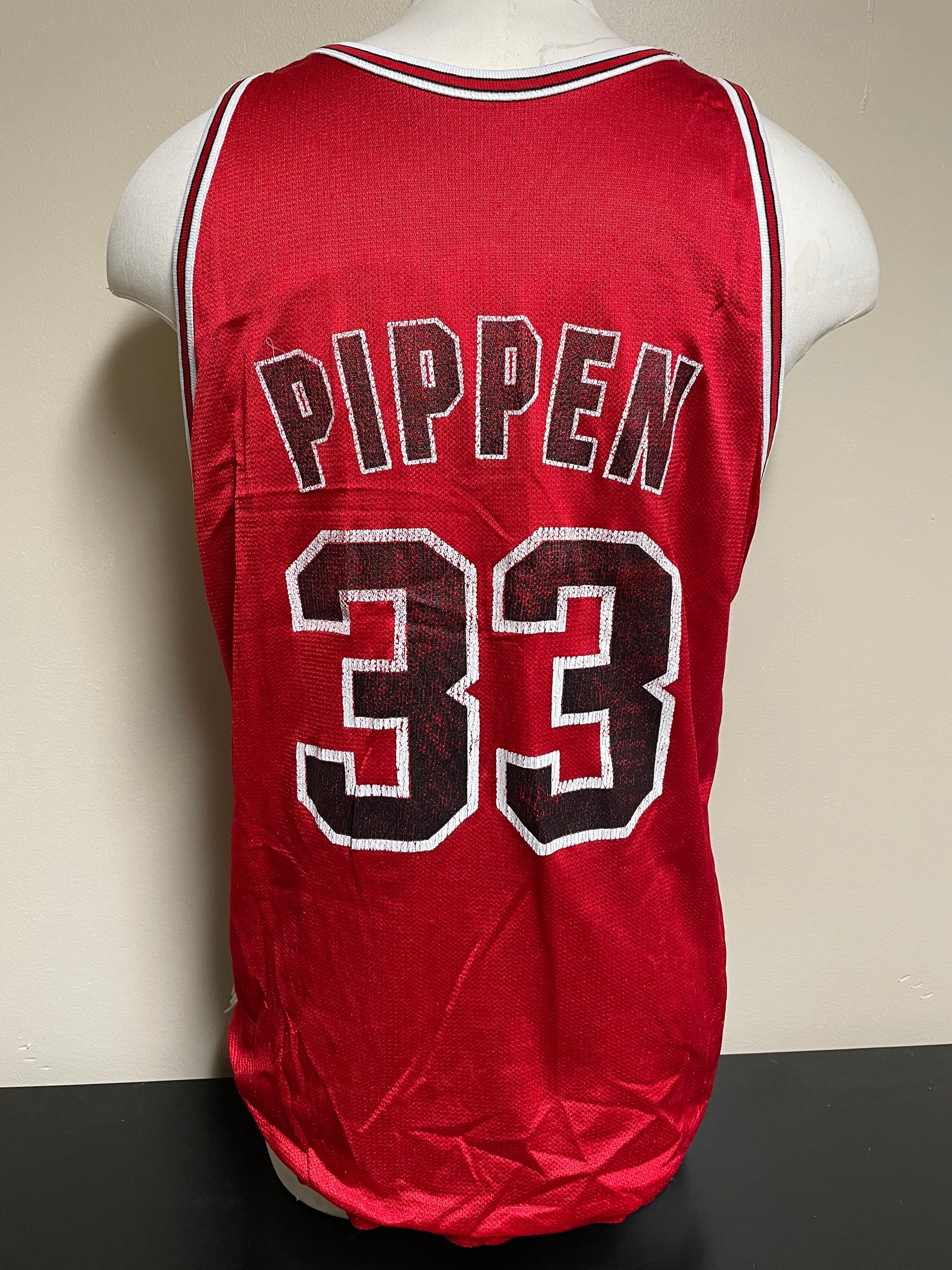 Scottie Pippen #33 Chicago Bulls NBA Champion Black Reverse Jersey Youth Xl  NEW