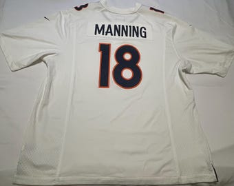 Denver Broncos Peyton Manning #18 Nike NFL On Field Away Football Jersey Adult XXL
