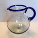 Dorothy Parsons reviewed Hand Blown Glass Pitcher with Blue Rim, Hand Blown Glass Vase with Blue Rim