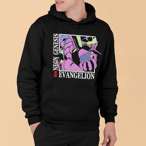 Neon Genesis Evangelion Hoodie, EVA 01 Hoodie, Asuka, Rei, Shinji, Anime Sweater, Nerv, Eva Aesthetic Manga, Streetwear, Sweatshirt, Unisex