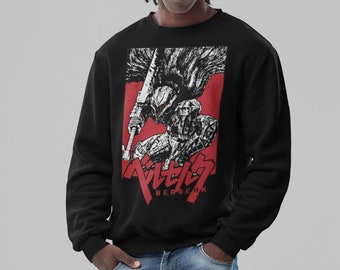Berserk Guts Anime Crewneck Sweatshirt, Manga Unisex