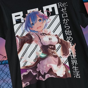 Rem V1 Streetwear Shirt, Re:Zero Shirt, Re Zero T-shirt, Emilia, Ram, Subaru, Japanese, Manga, Anime Tee, Waifu, Kawaii, Streetwear, Unisex
