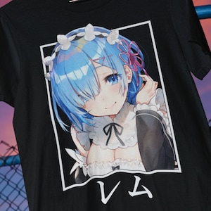 Rem V2 Streetwear Shirt, Re:Zero T-Shirt, Re Zero Tee, Emilia, Ram, Subaru, Japanese, Manga, Anime Tee, Waifu, Kawaii, Streetwear, Unisex